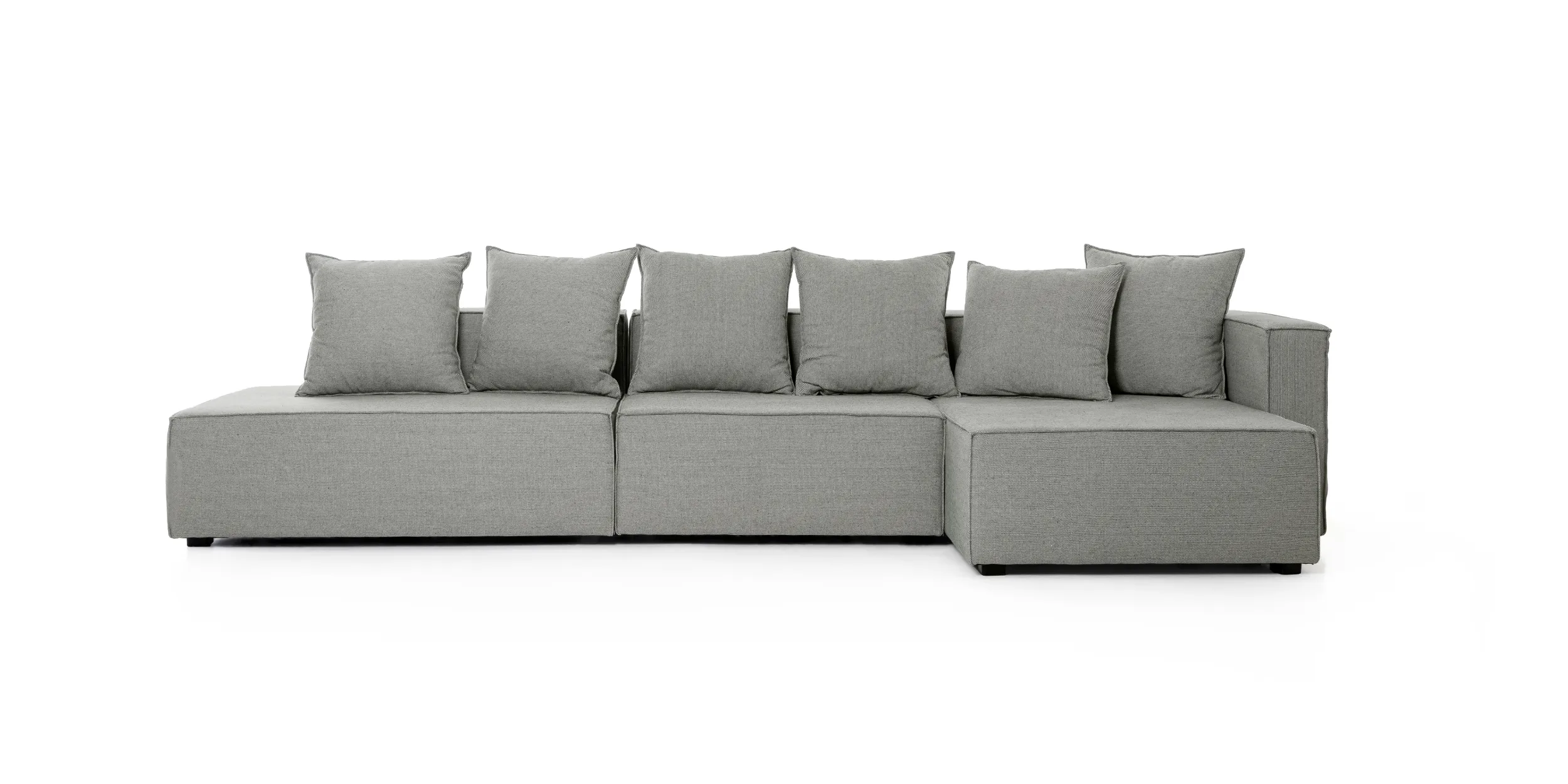 SOFA IBERE CHAISE LADO DIREITO - - - - - - - TECIDO ECOSIMPLE - ECOSIMPLE-1391-6.935.09010 ATLANTA - CRU LINHO/VERDE MUSGO